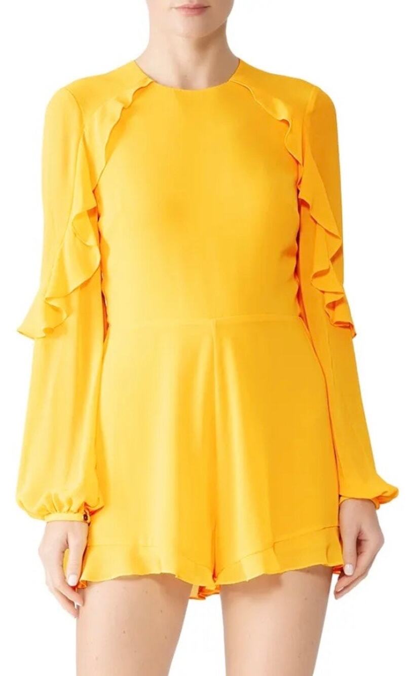 Jay Godfrey Yellow Georgette Oconnor Romper 2